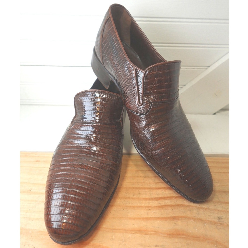 Vintage Steve Gordon's Leather Oxford Loafer Shoes Men's 7 1/2 Women's 9 Lizard